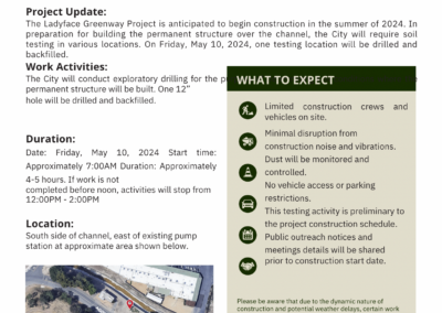 Ladyface Greenway Construction Activity Alert – May 10, 2024